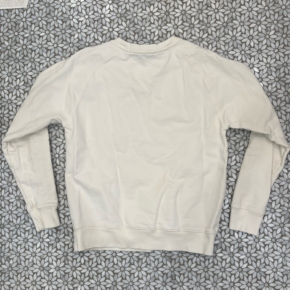 Women's Maison Kitsune Pullover Sweatshirt with Fox Head in Cream, Size S - Picture 2 of 7